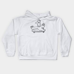 chicken surfer Kids Hoodie